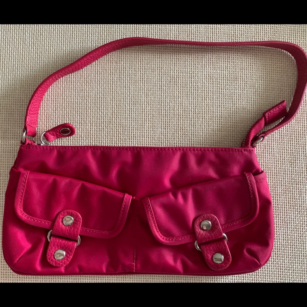 Magenta “Banana Republic” cargo clutch